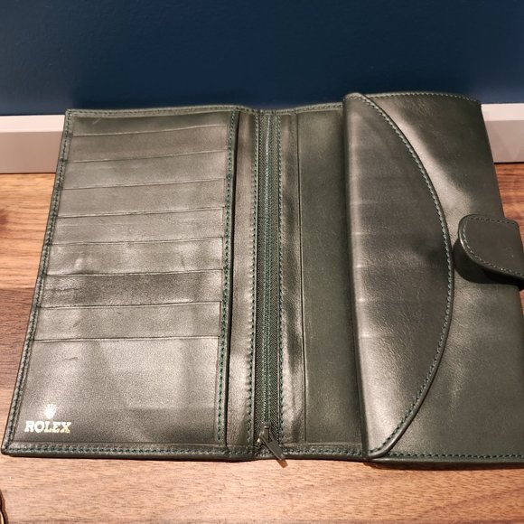 Rolex Wallet Soft Leather Green - Picture 2 of 3